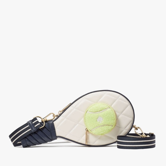 kate spade NWT $429 MSRP Grand Slam 3D Tennis Racquet Crossbody - Picture 3 of 9